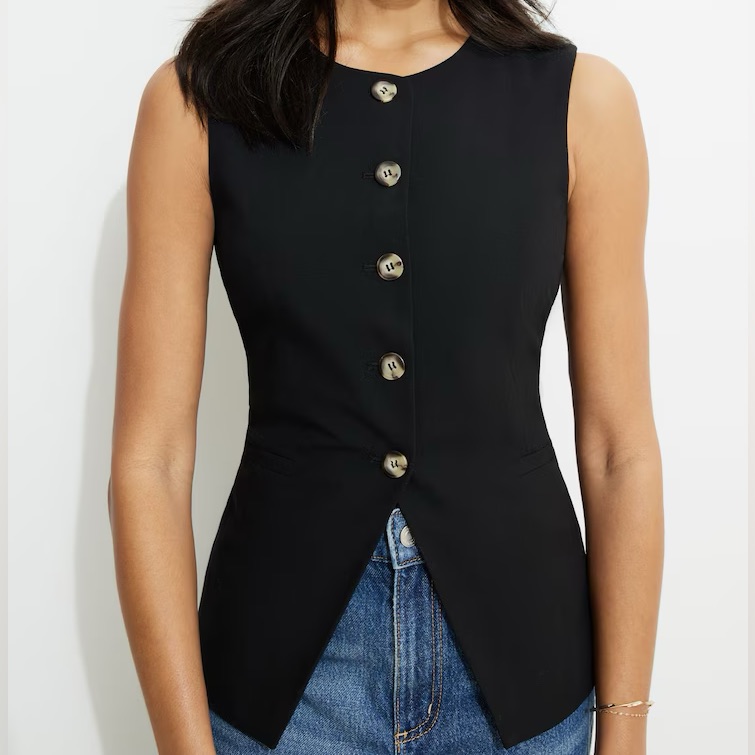 Dynamite Emery Round Neck Flyaway Vest. Brand New. Size: Xs, Stretchable Fabric.